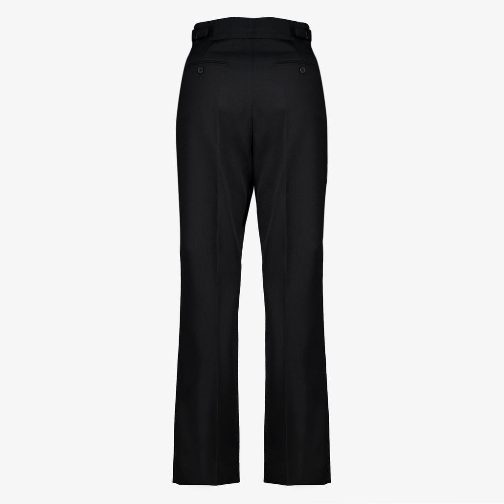Pantalons Schwarze Gabardine-Hosen Prada Noir Femme