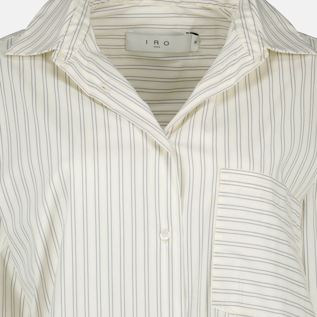 Chemises Camisa Listrada Oversized Iro Beige Femme