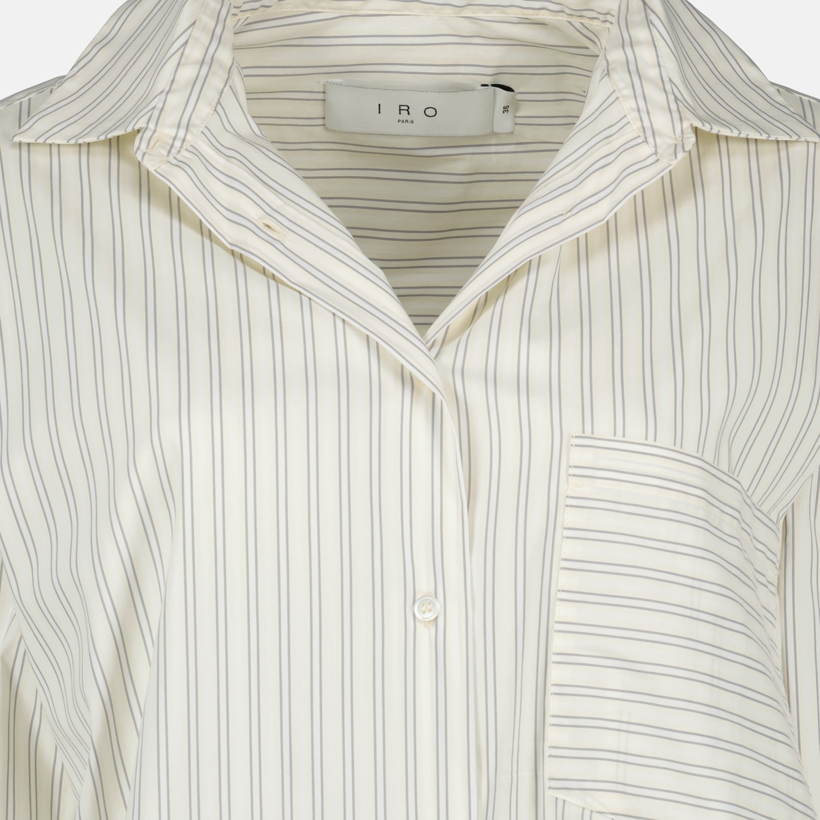 Chemises Camisa Listrada Oversized Iro Beige Femme