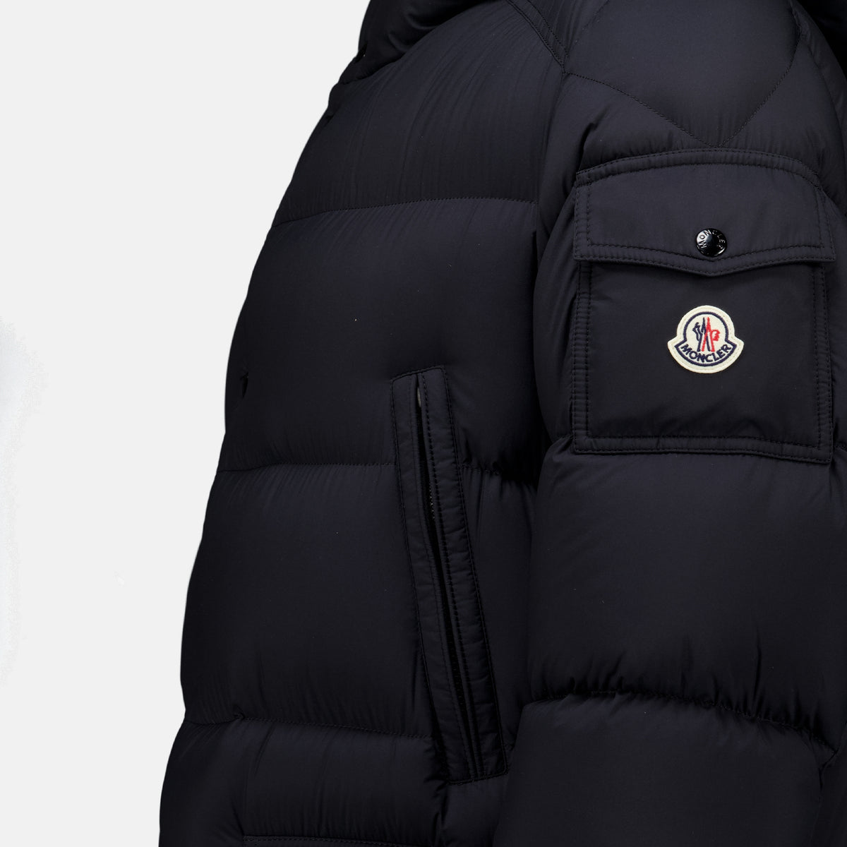 Manteaux Mid-Length Down Jacket Bretagne Moncler Noir Homme