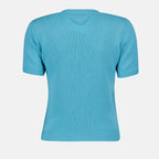 Maille Pull à manches courtes Prada Bleu Femme