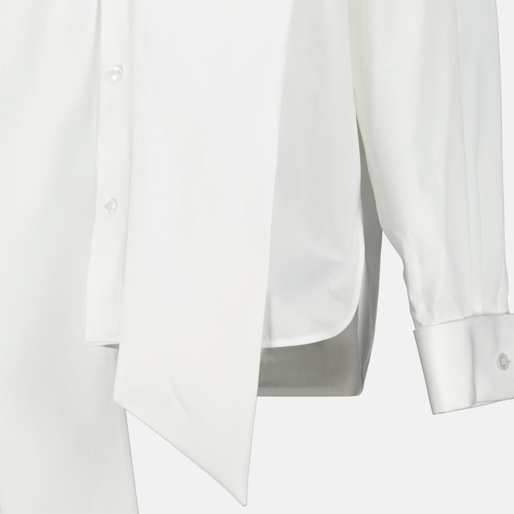 Chemises Camisa de Gravata Borboleta em Popeline Branco Saint Laurent Blanc Femme