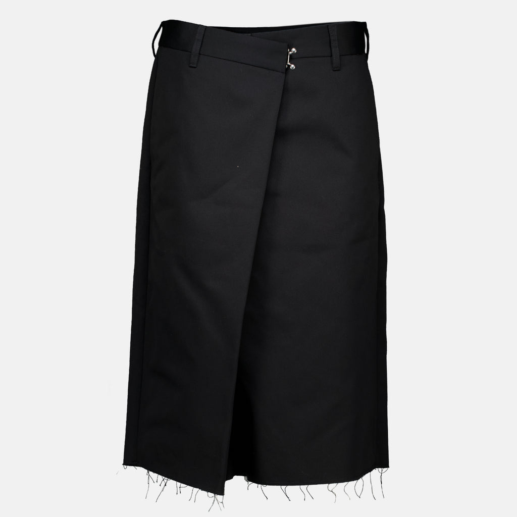 Shorts Black Cotton Wrap Shorts Maison Margiela Noir Femme