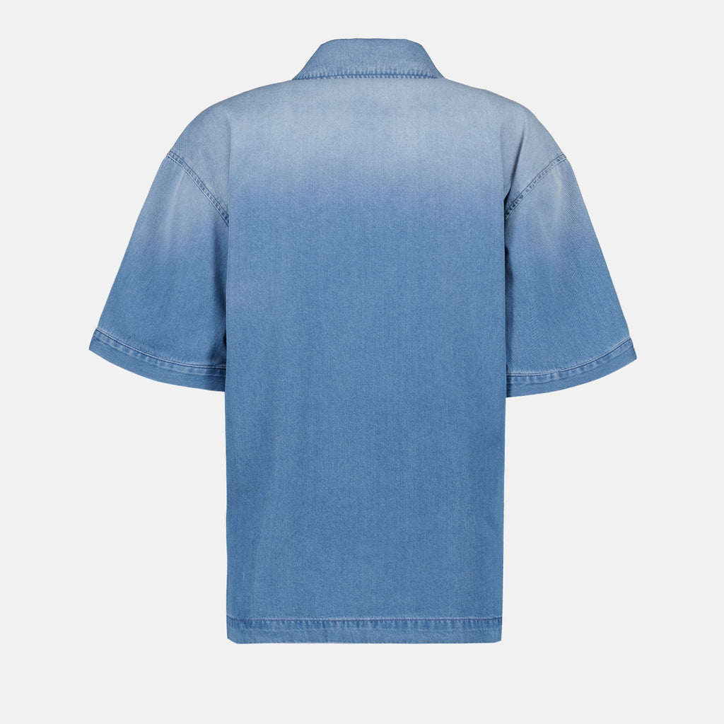 Hemden Chemise en denim Versace Blau Femme