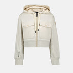 Chaquetas Sudadera de Algodón con Cremallera Moncler Grenoble Gris Femme