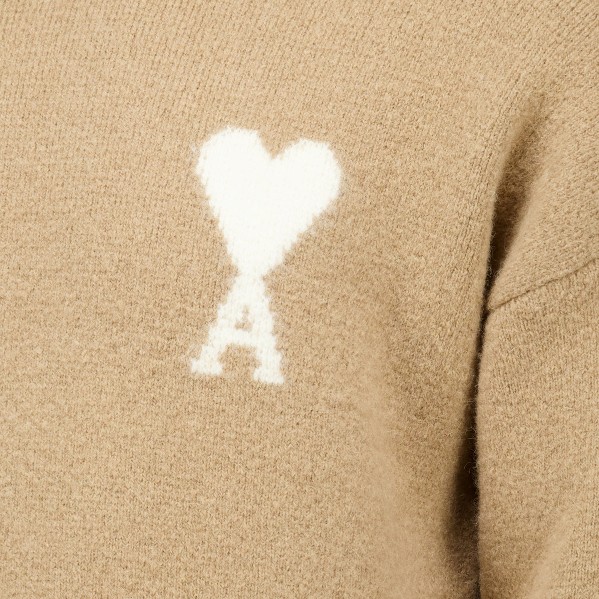Maille Pull AMI de coeur beige Ami PARIS Beige Unisexe