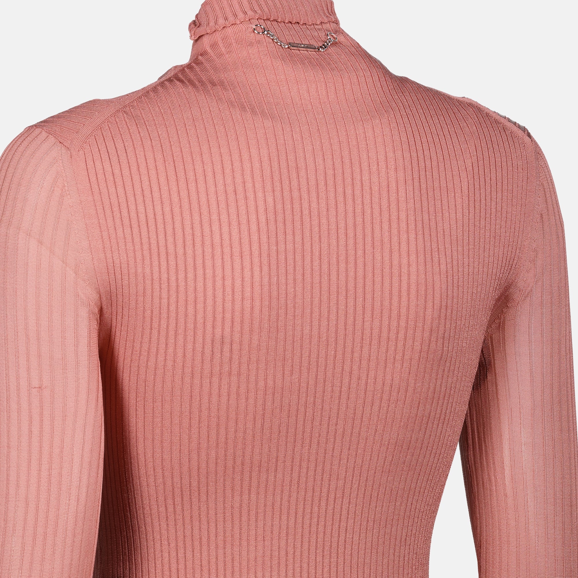 Tops High Neck Bodysuit Fendi Pink Femme