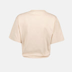 T-Shirts Safety Pin Crop T-Shirt Versace Beige Femme