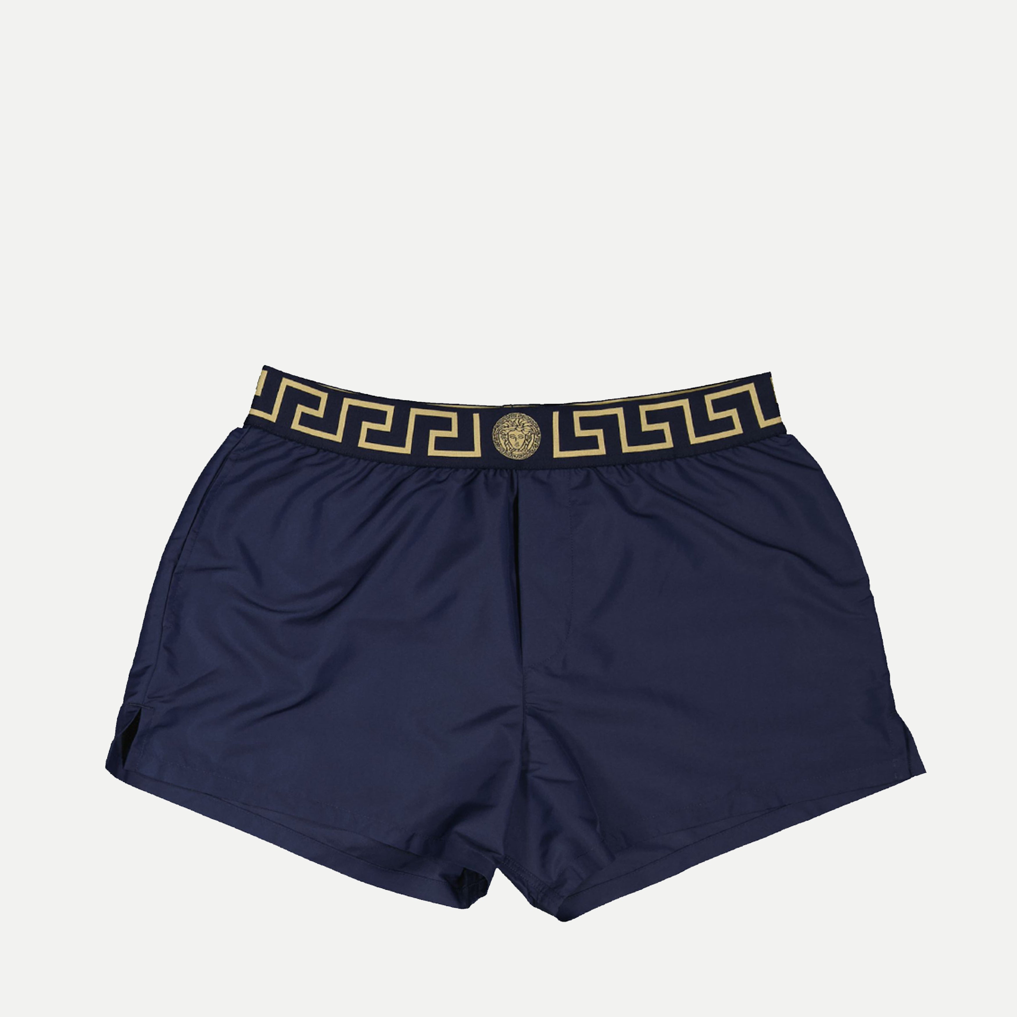 Beachwear Greca Swim Shorts Versace Blue Homme