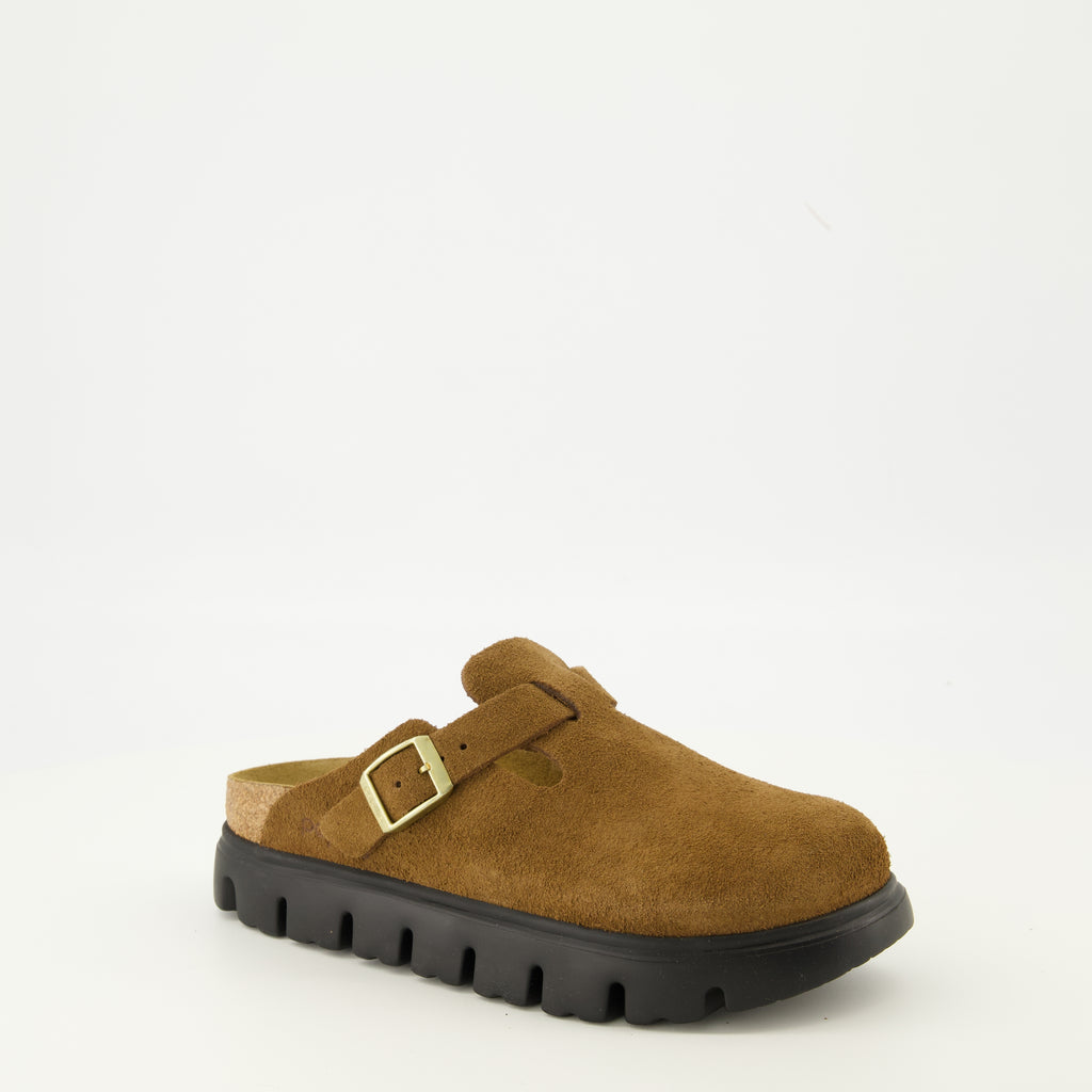 Image de l'article Sandales Boston Chunky de la marque Birkenstock pour Femme - Saison Automne-Hiver 2025 - Vue trois quarts avant droite