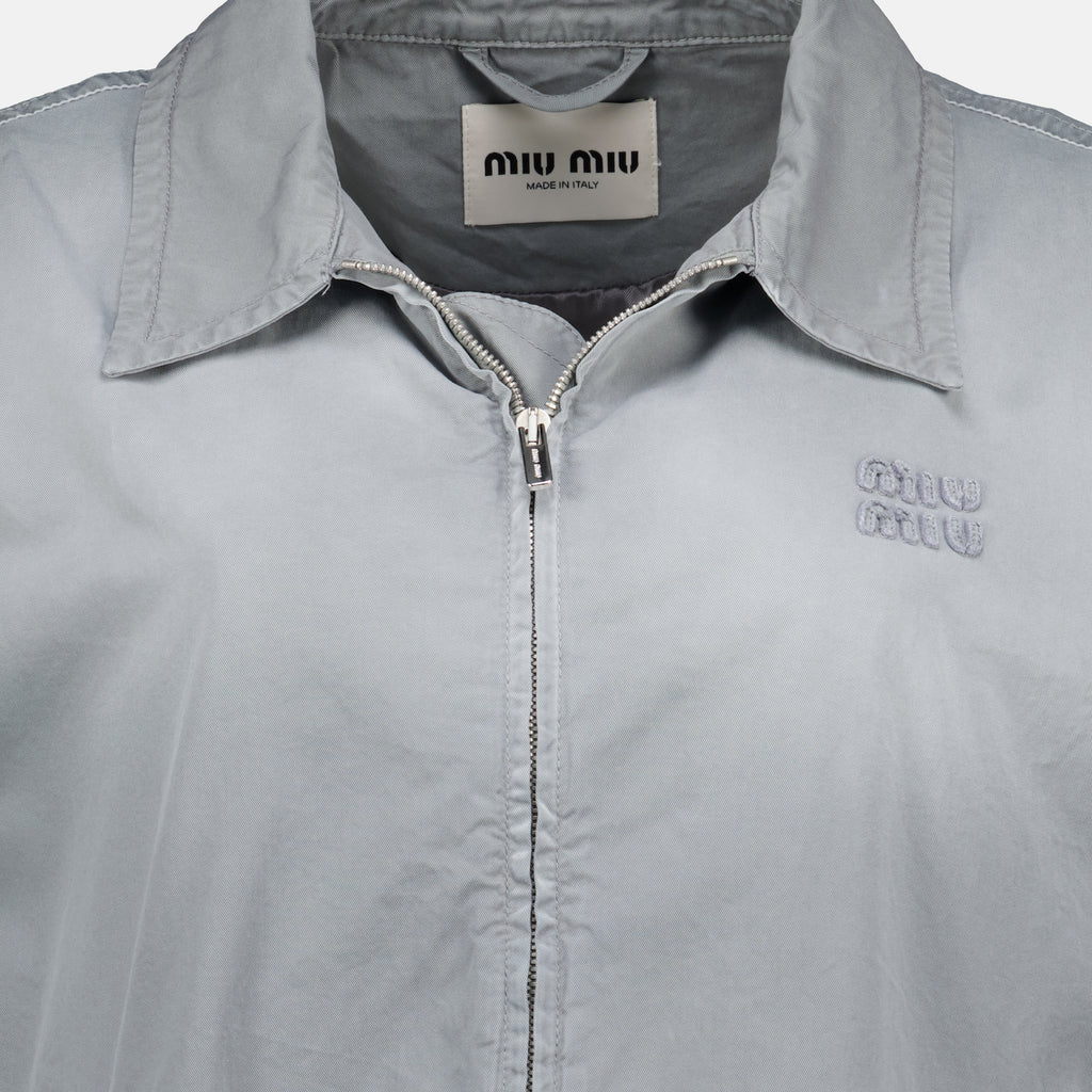 Vestes Casaco Cinza Antigo em Twill Miu Miu Gris Femme