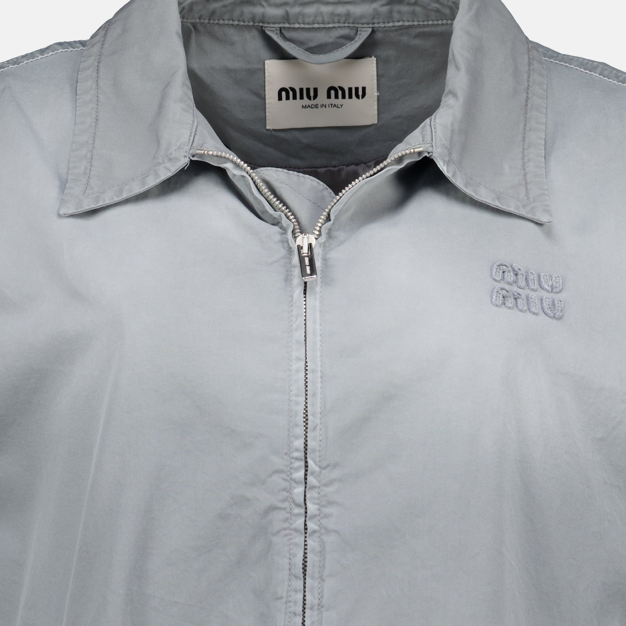 Vestes Casaco Cinza Antigo em Twill Miu Miu Gris Femme