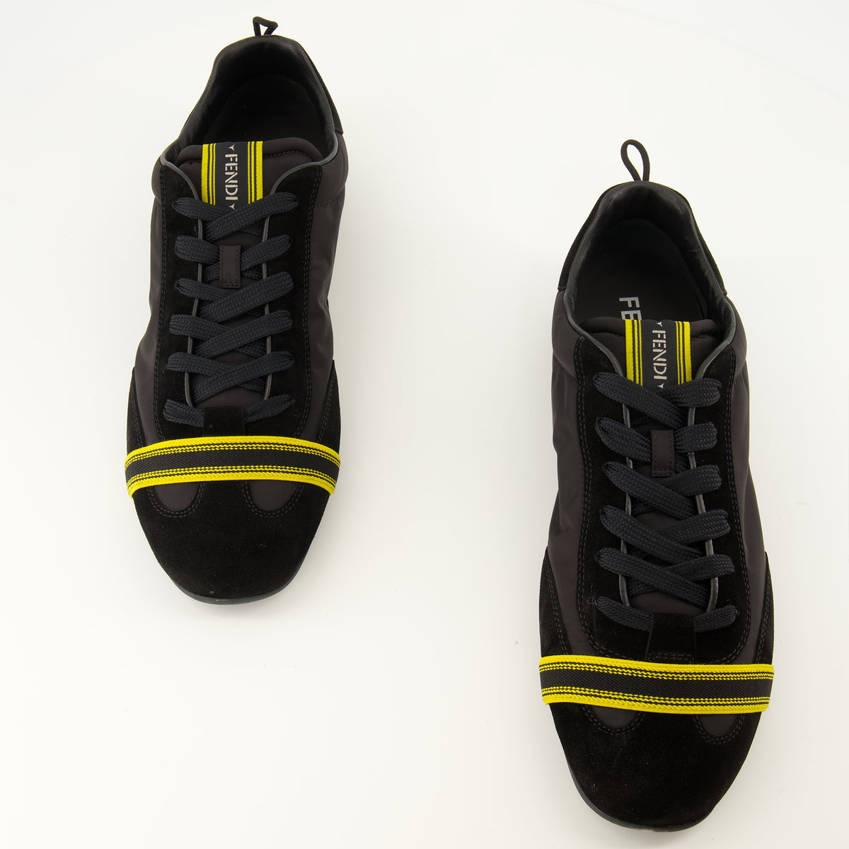 Baskets ブラックラップスニーカー Fendi Noir Homme