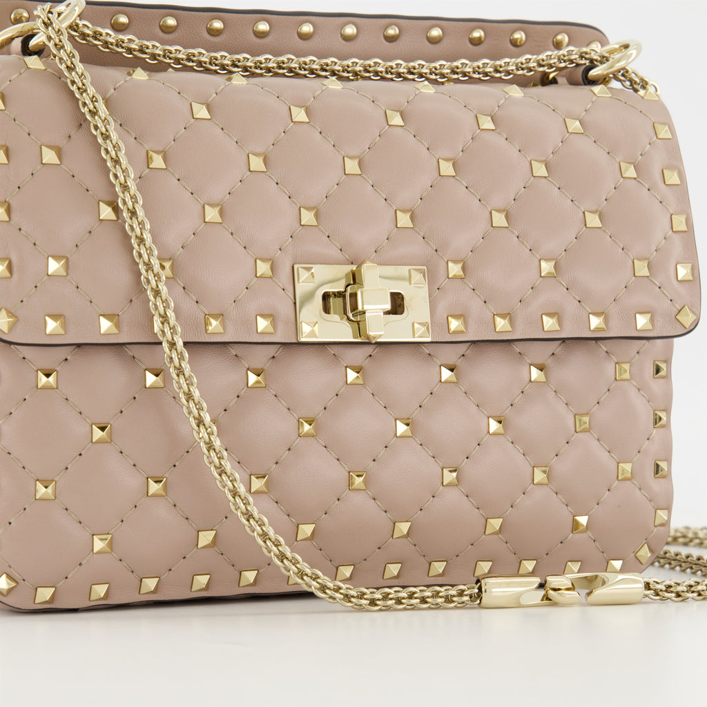 Handtaschen und schultertaschen Rockstud Spike Tasche Valentino Garavani Beige Femme