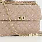 Handtaschen und schultertaschen Rockstud Spike Tasche Valentino Garavani Beige Femme