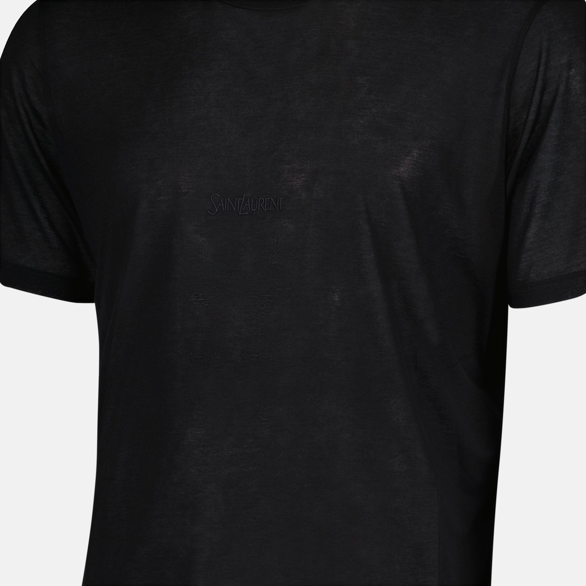 T-shirts Viscose T-shirt Saint Laurent Black Homme