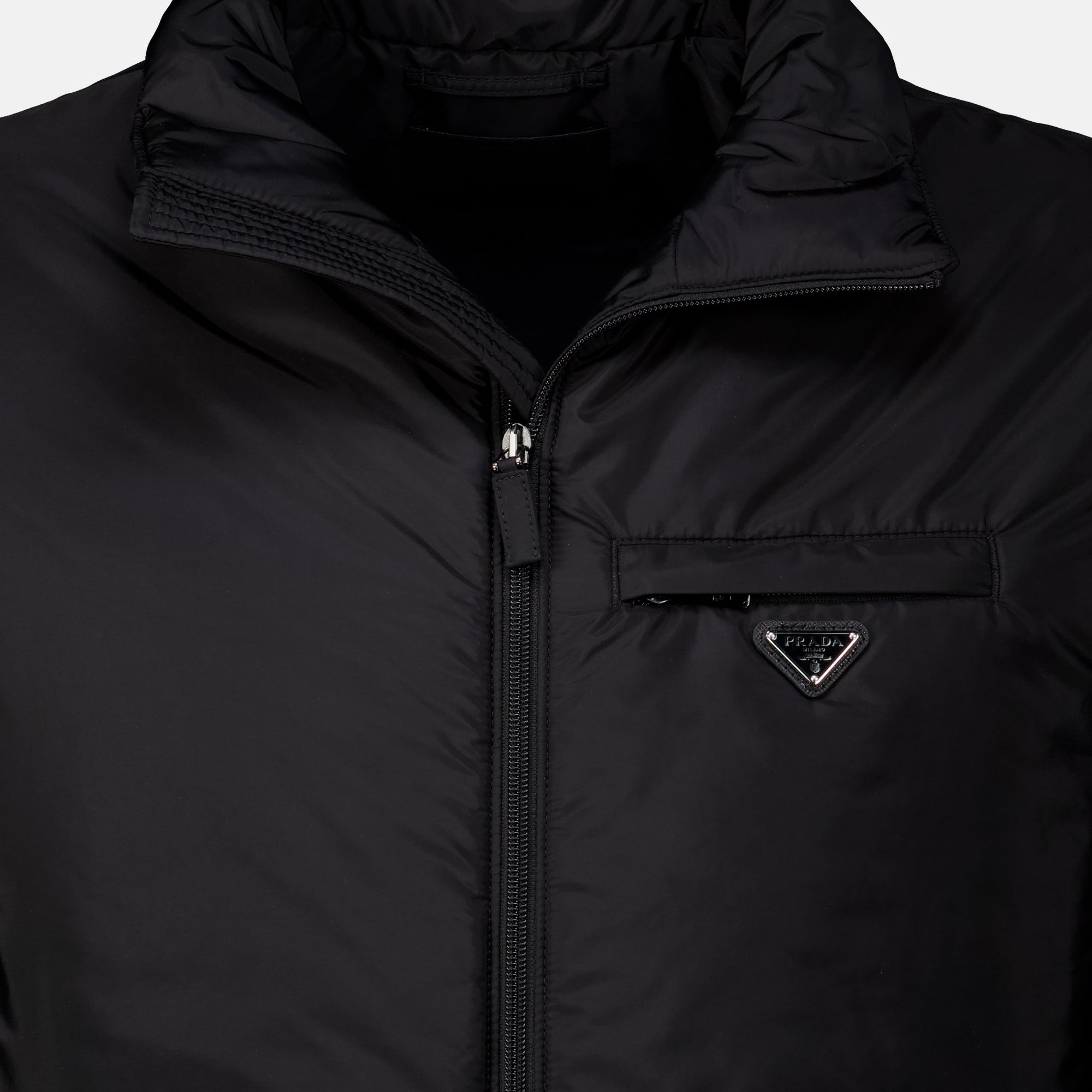 Manteaux Doudoune en Re-Nylon noir Prada Noir Homme