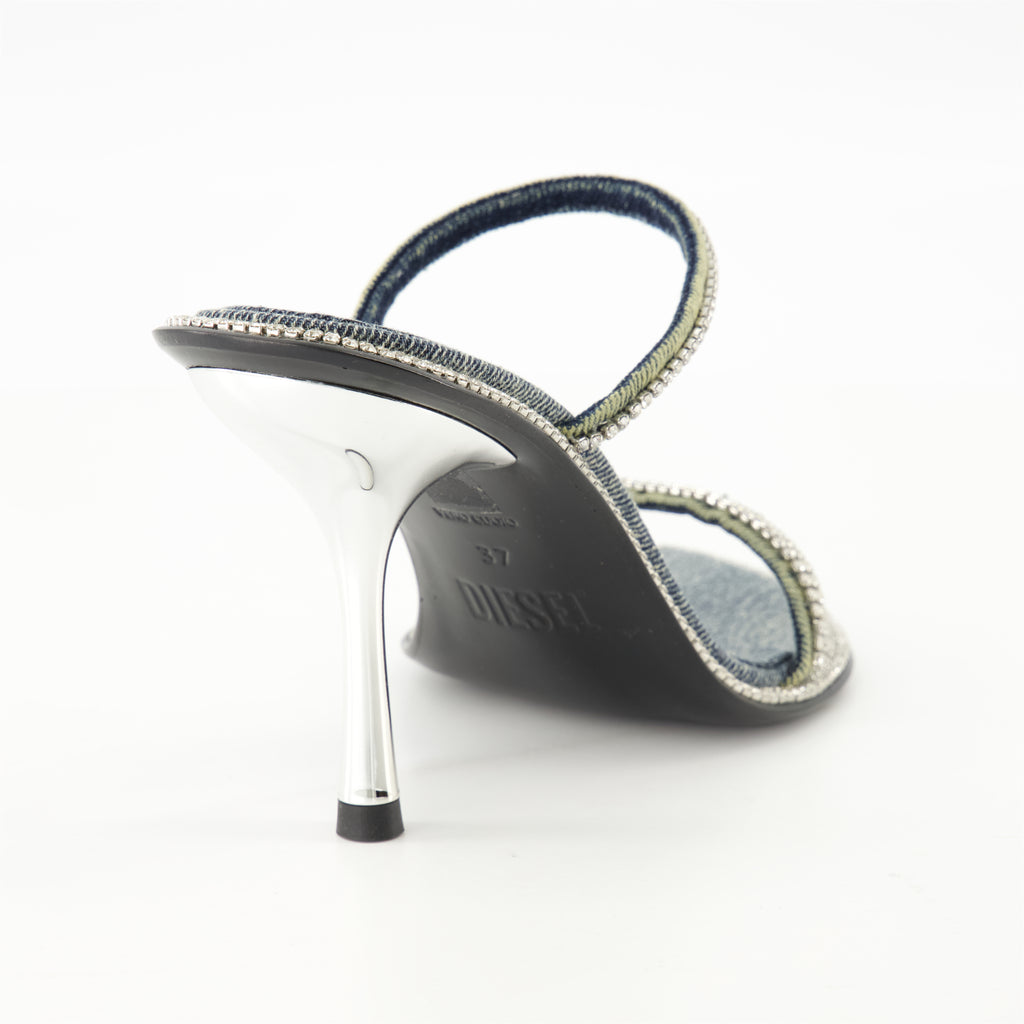 オープントゥシューズ D-havanna Sdl ハイヒールサンダル Diesel 青 Femme