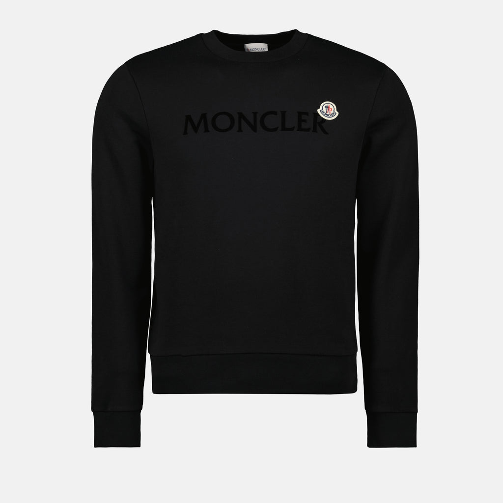 Sweatshirts Sweat en coton à logo Moncler Noir Homme