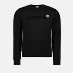 Sweatshirts Sweat en coton à logo Moncler Noir Homme