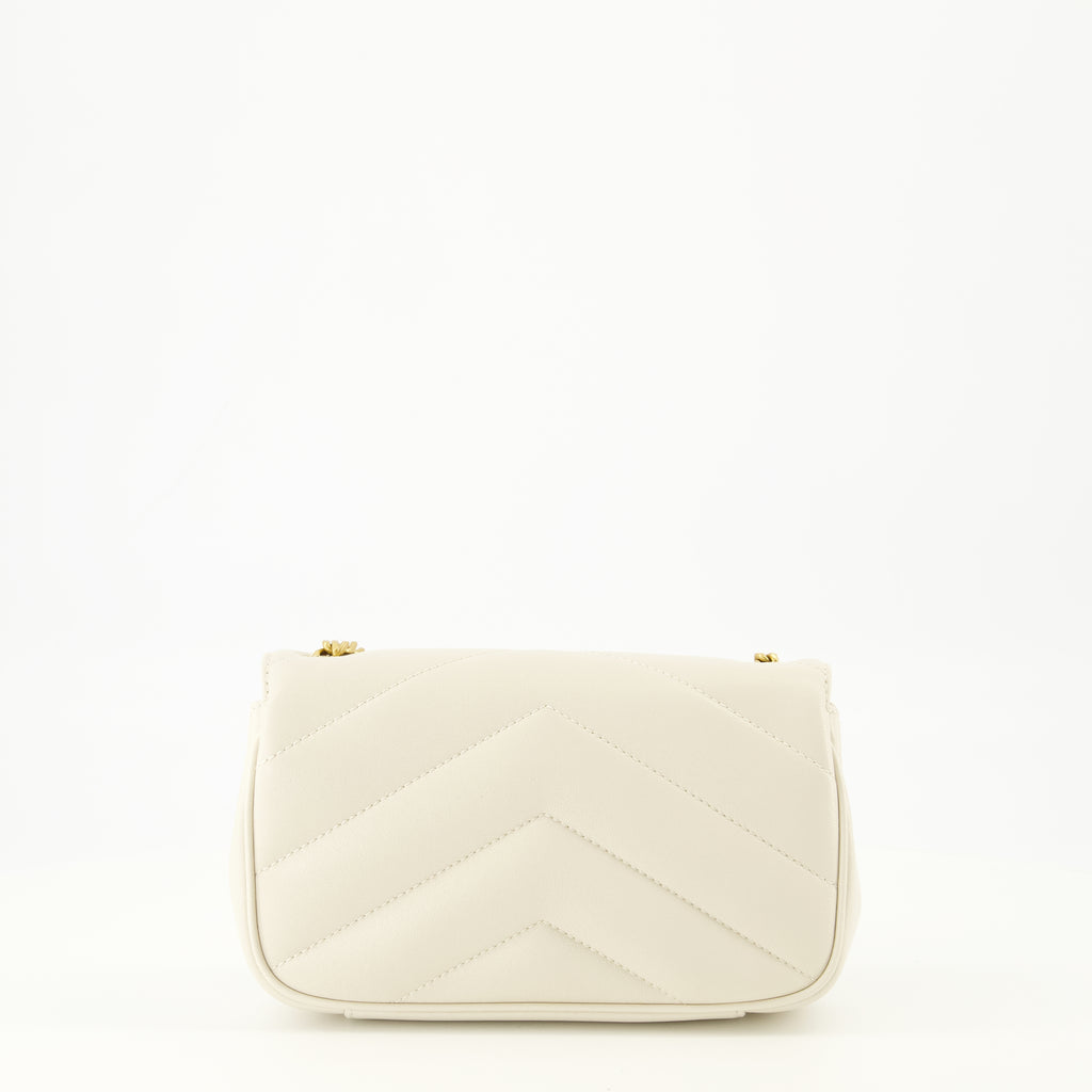 Image de l'article Sac Loulou mini blanc de la marque Saint Laurent pour Femme - Saison Printemps-Été 2026 - Vue de Dos