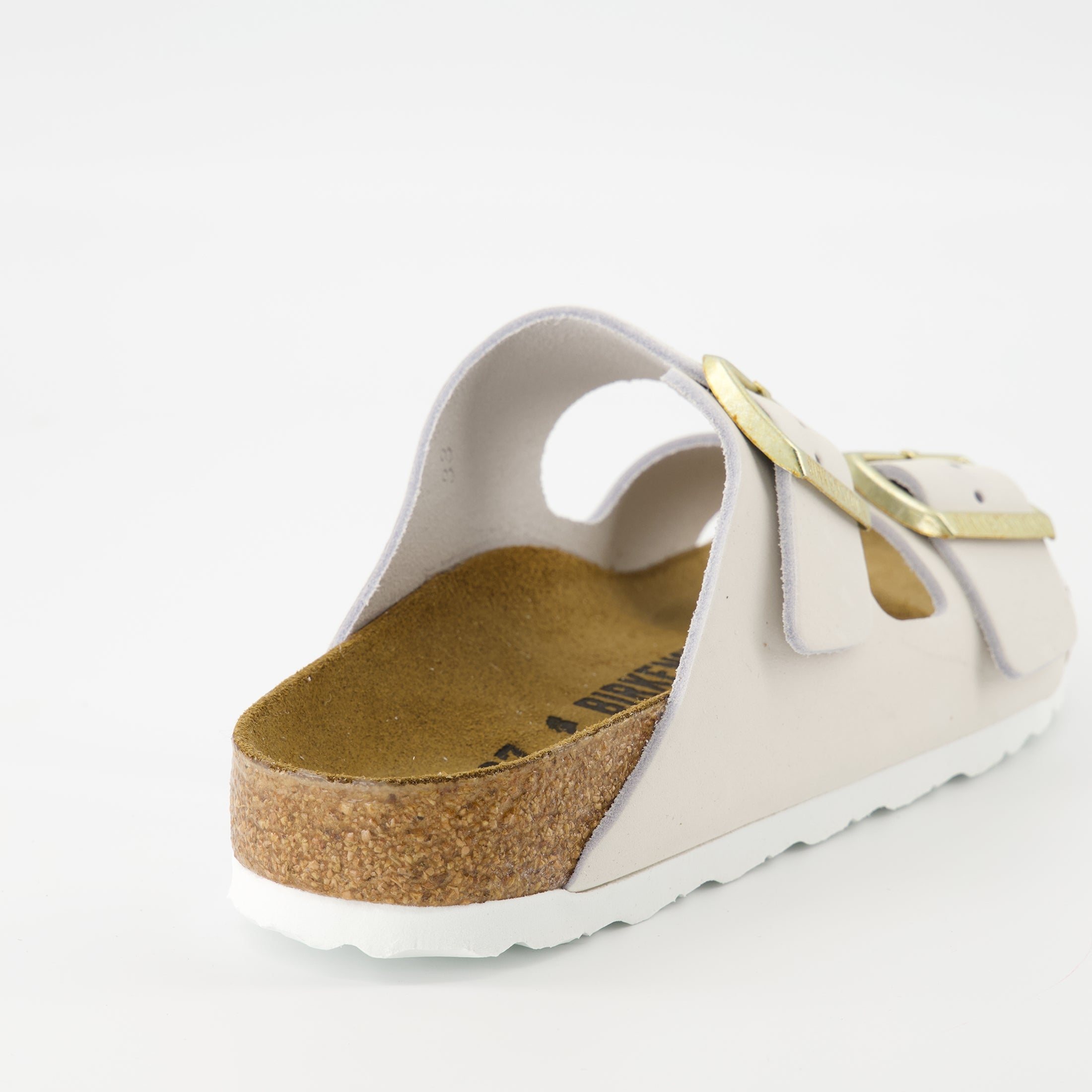 Chaussures ouvertes Sandales Arizona grises Birkenstock Blanc Femme