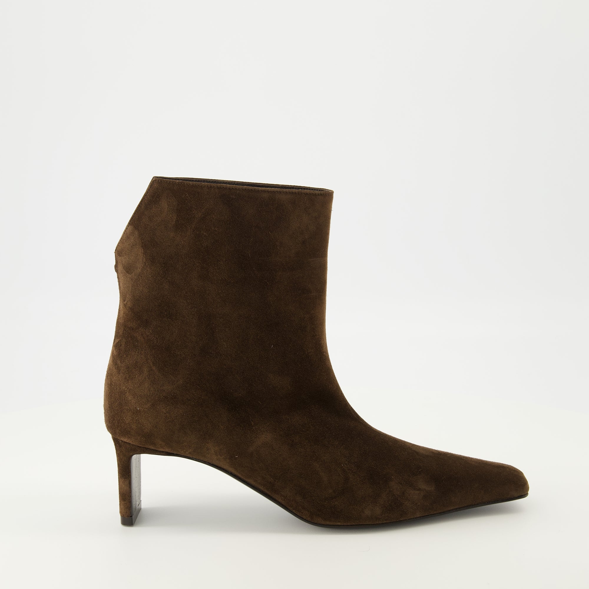 Image de l'article Bottines Ona marron de la marque Khaite pour Femme - Saison Automne-Hiver 2025 - Vue latérale droite