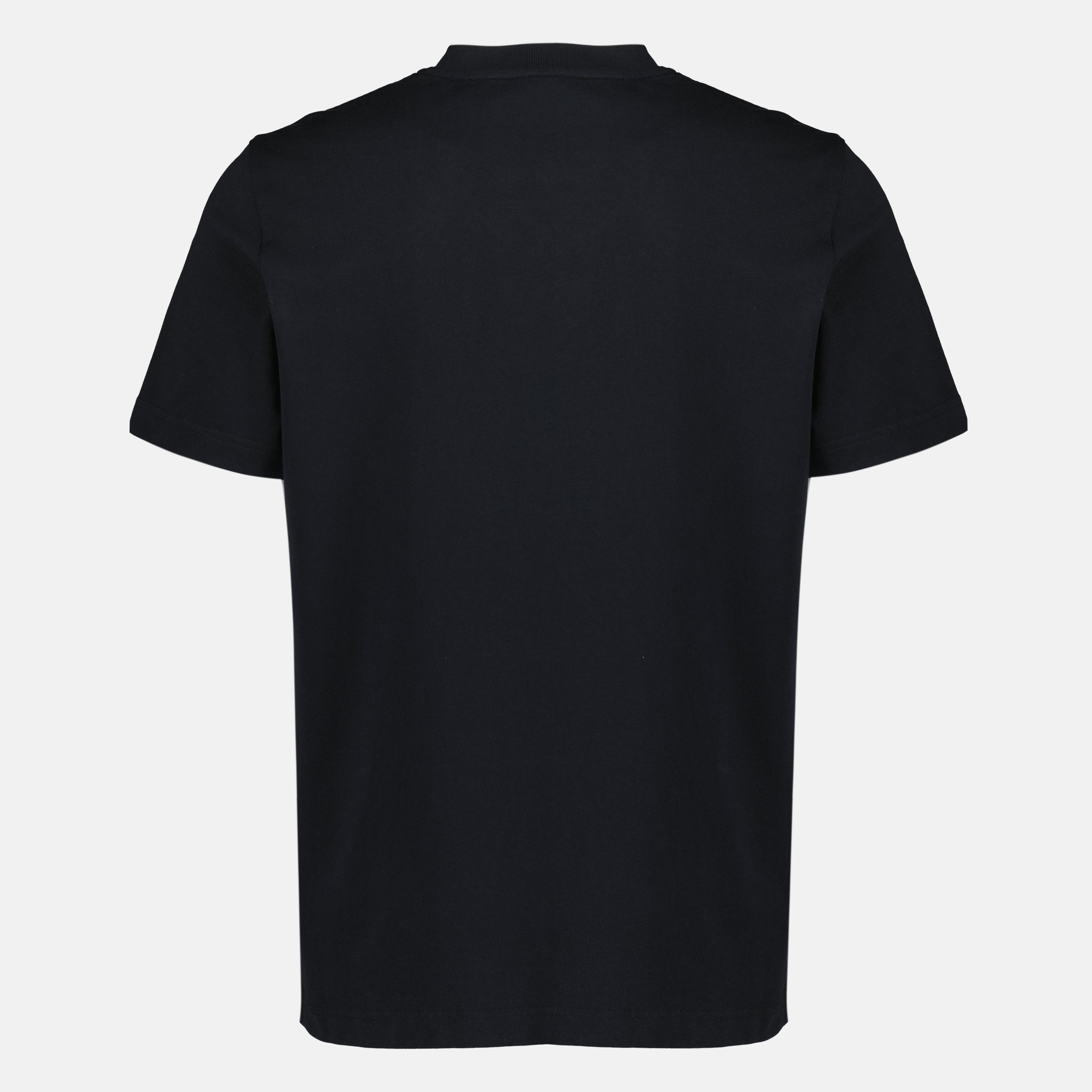 T-shirts Embroidered navy blue cotton t-shirt Moncler Bleu foncé Homme
