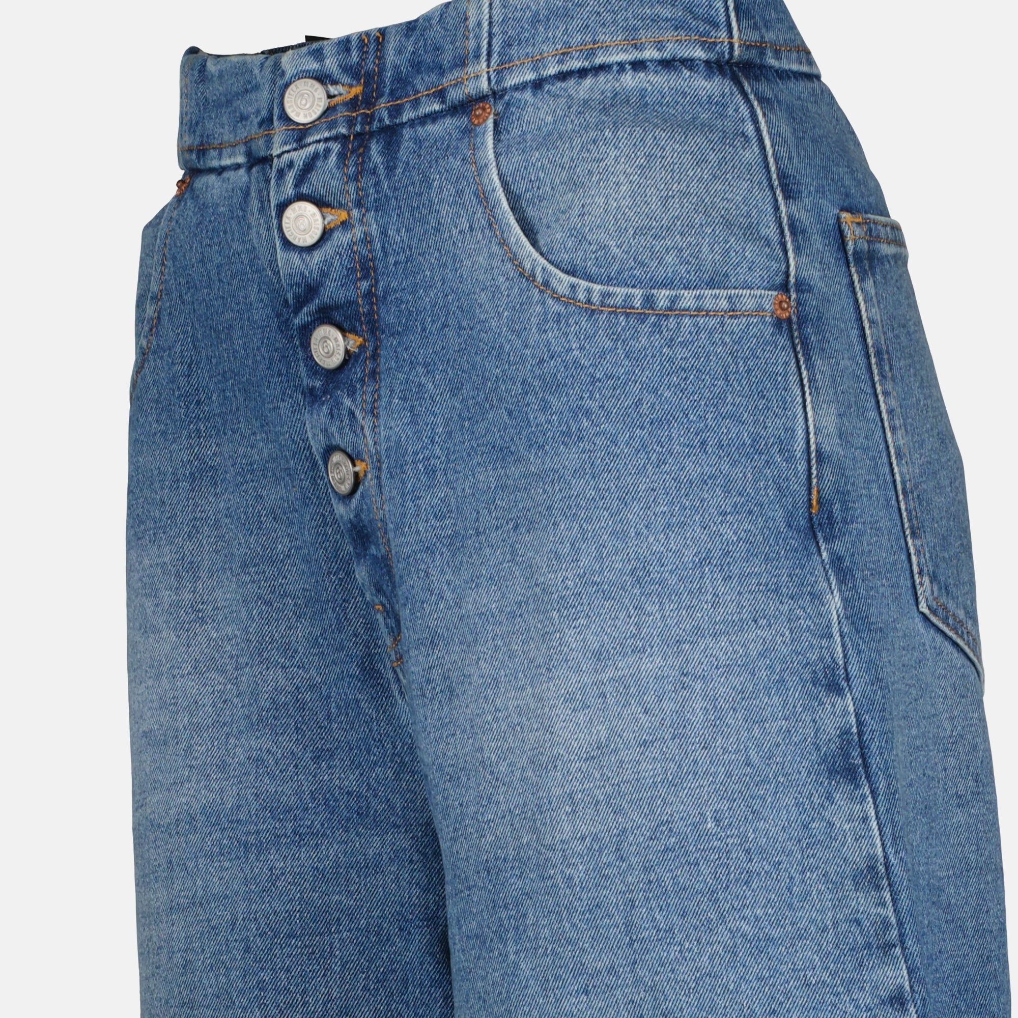 Pantalons Jean large Mm6 Bleu Femme