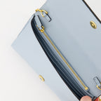 Kleine lederwaren Portefeuille VLogo à chaîne Valentino Garavani Blau Femme