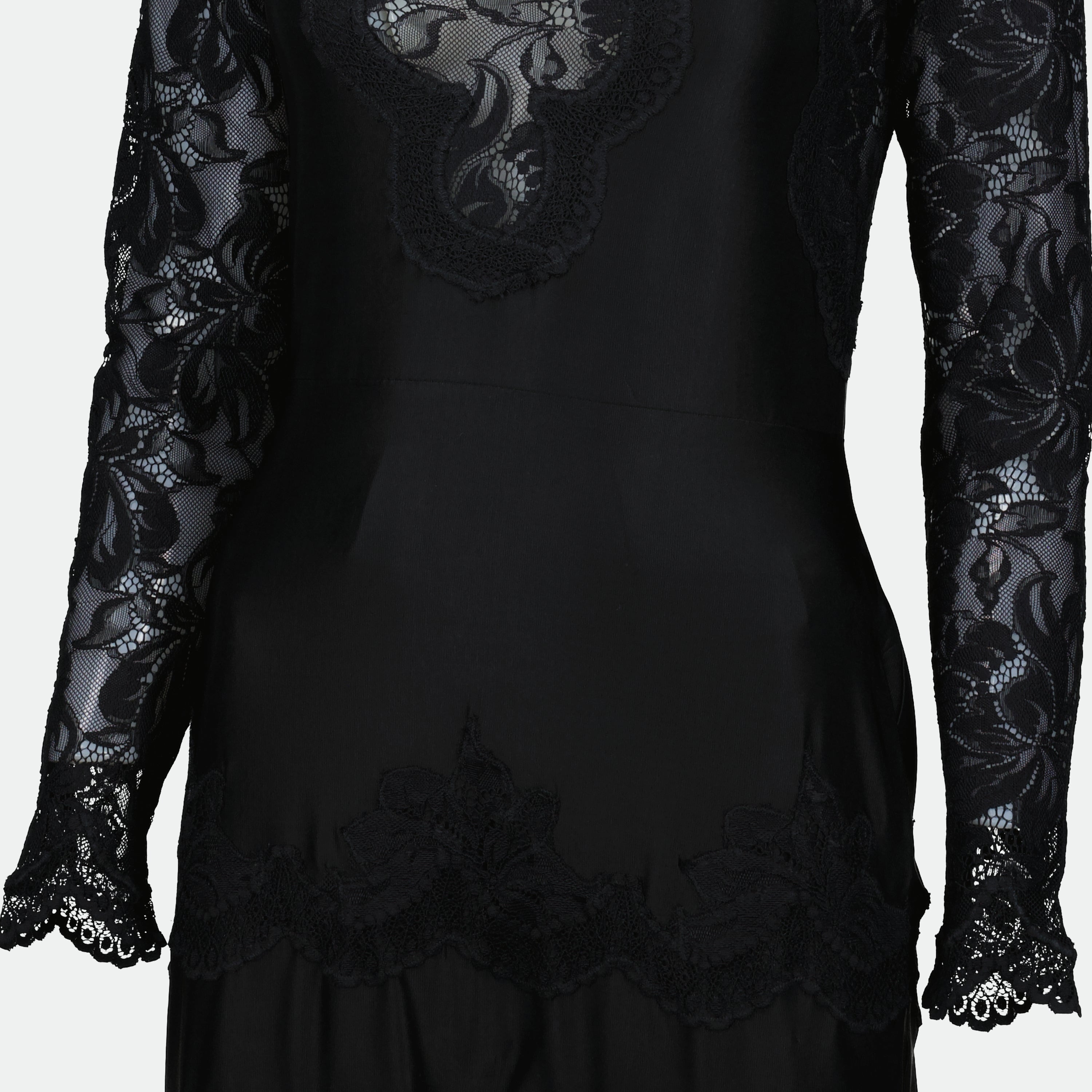 Dresses Long Lace Dress Rabanne Black Women