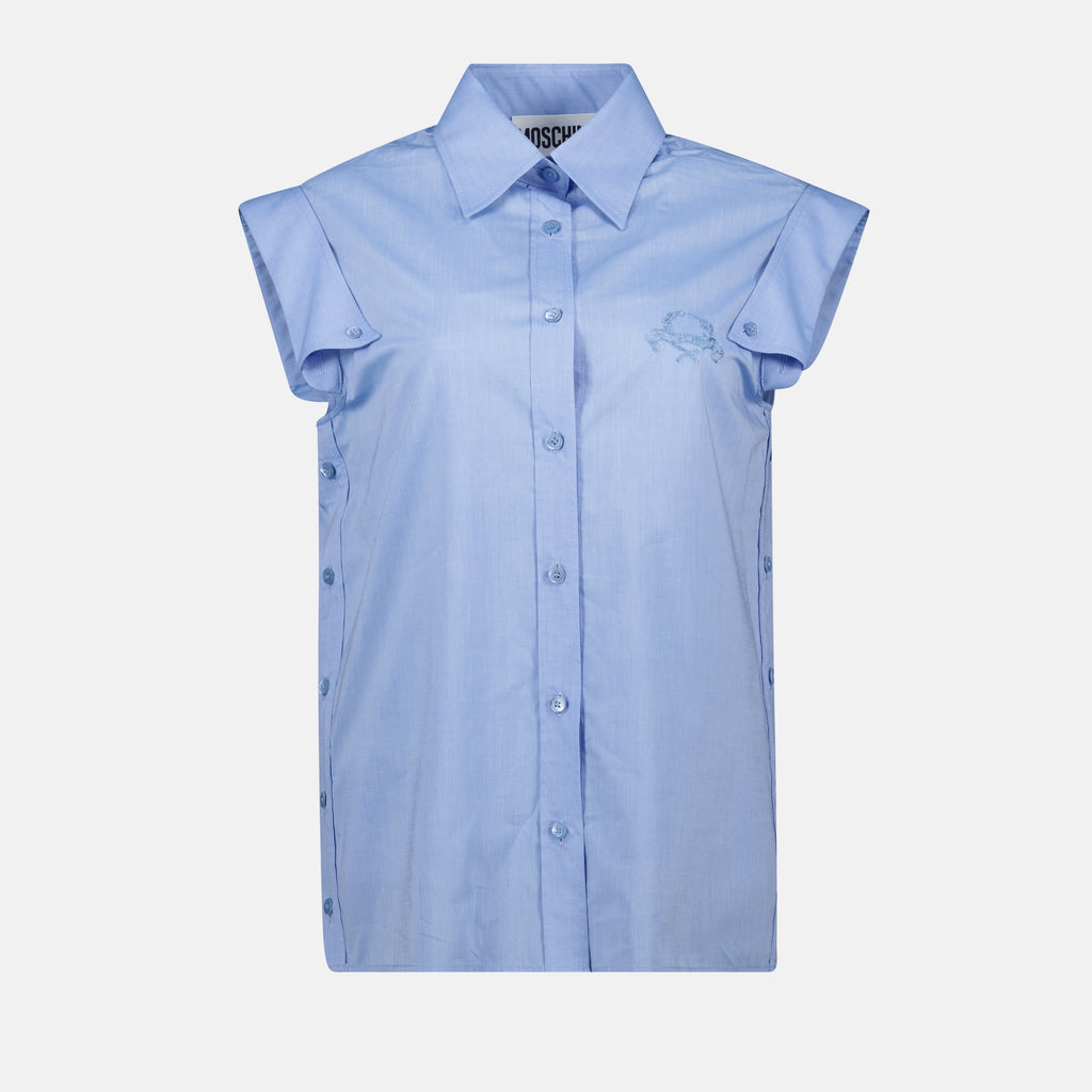 Shirts Short Sleeve Shirt Moschino Blue Femme
