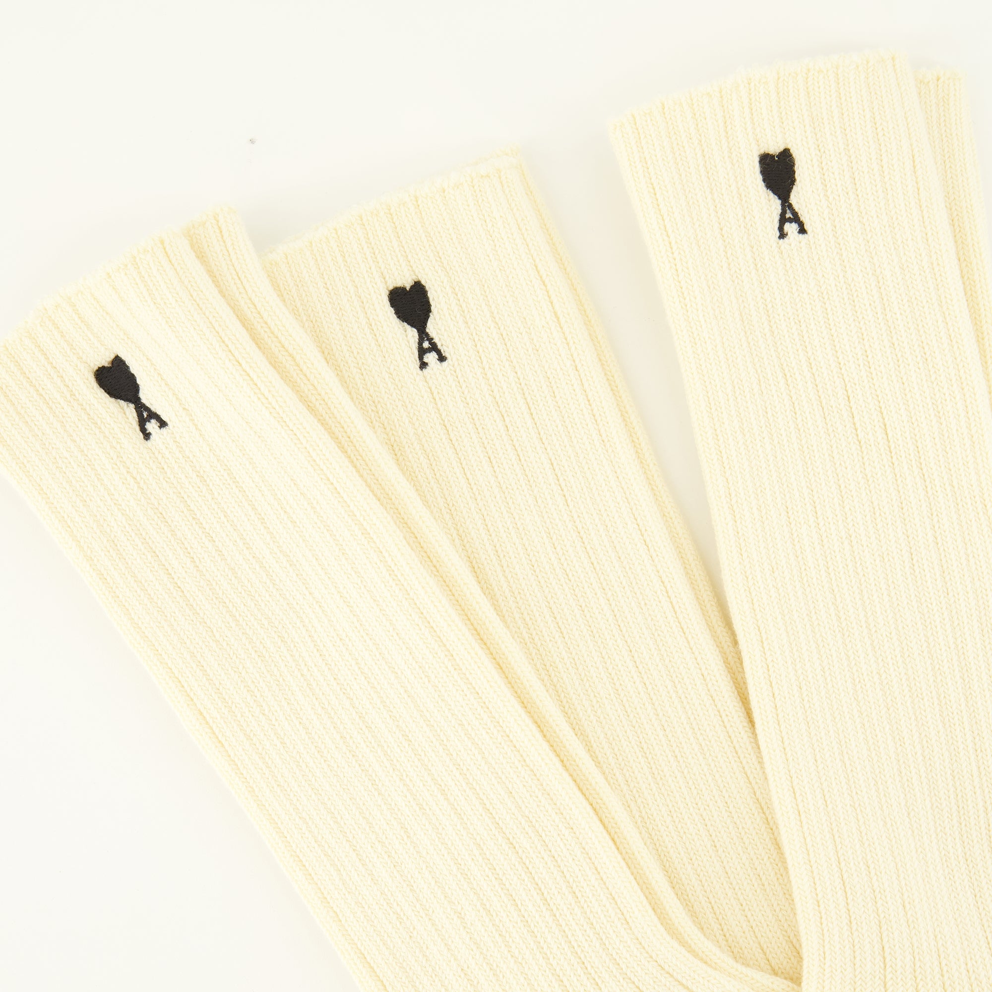 Sous-vêtements et homewear Set of 3 AMI Heart Socks in Beige Cotton Ami PARIS Beige Unisexe