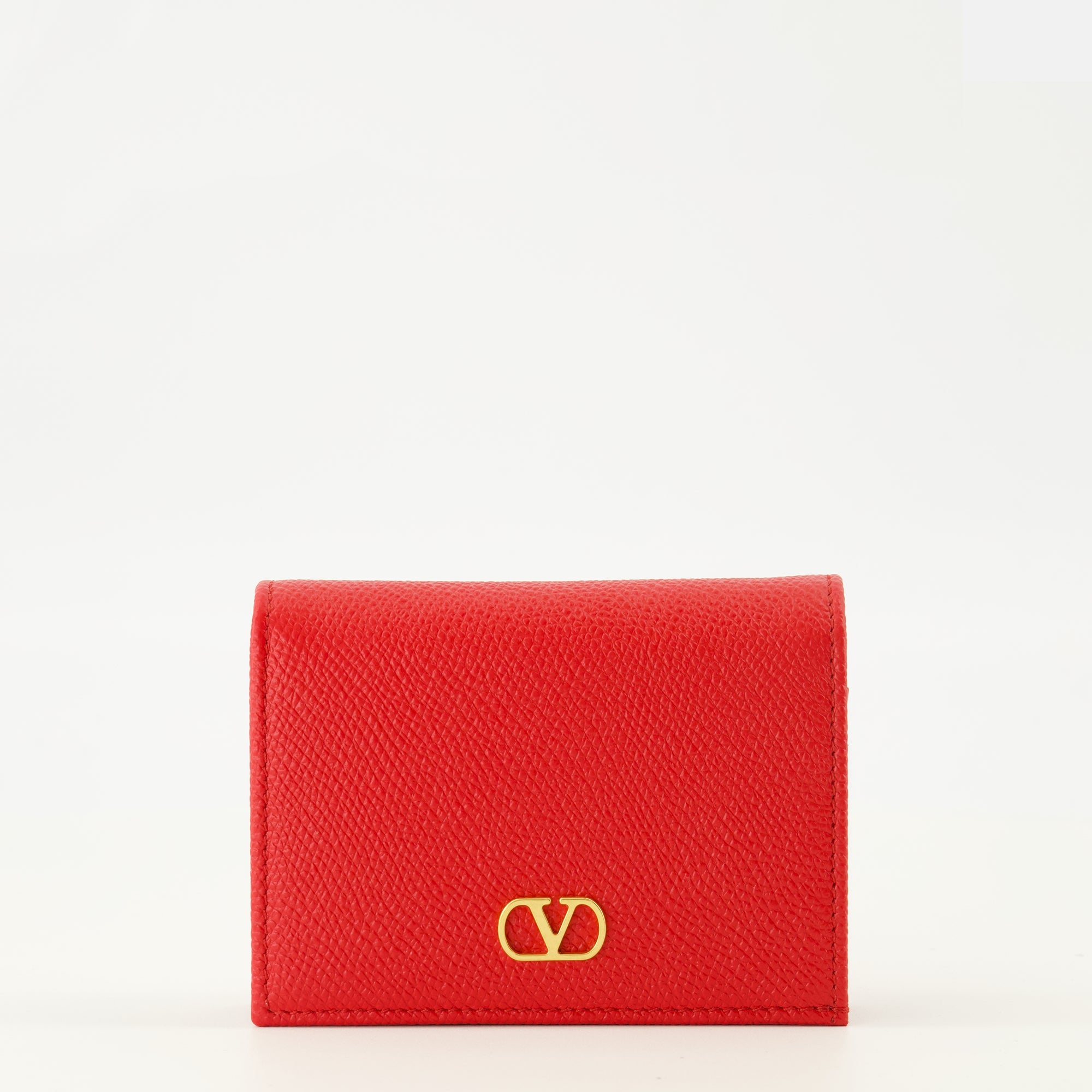 財布 Valentino Garavani red leather wallet Vlogo Red Wallet Valentino Garavani - Women – myCompañero