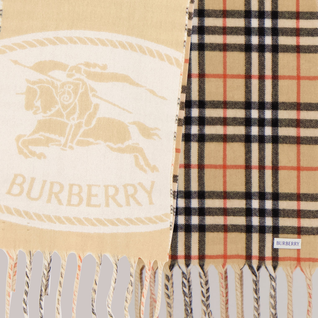 Écharpes, foulards et gants Knight Reversible Scarf Burberry Beige Unisexe
