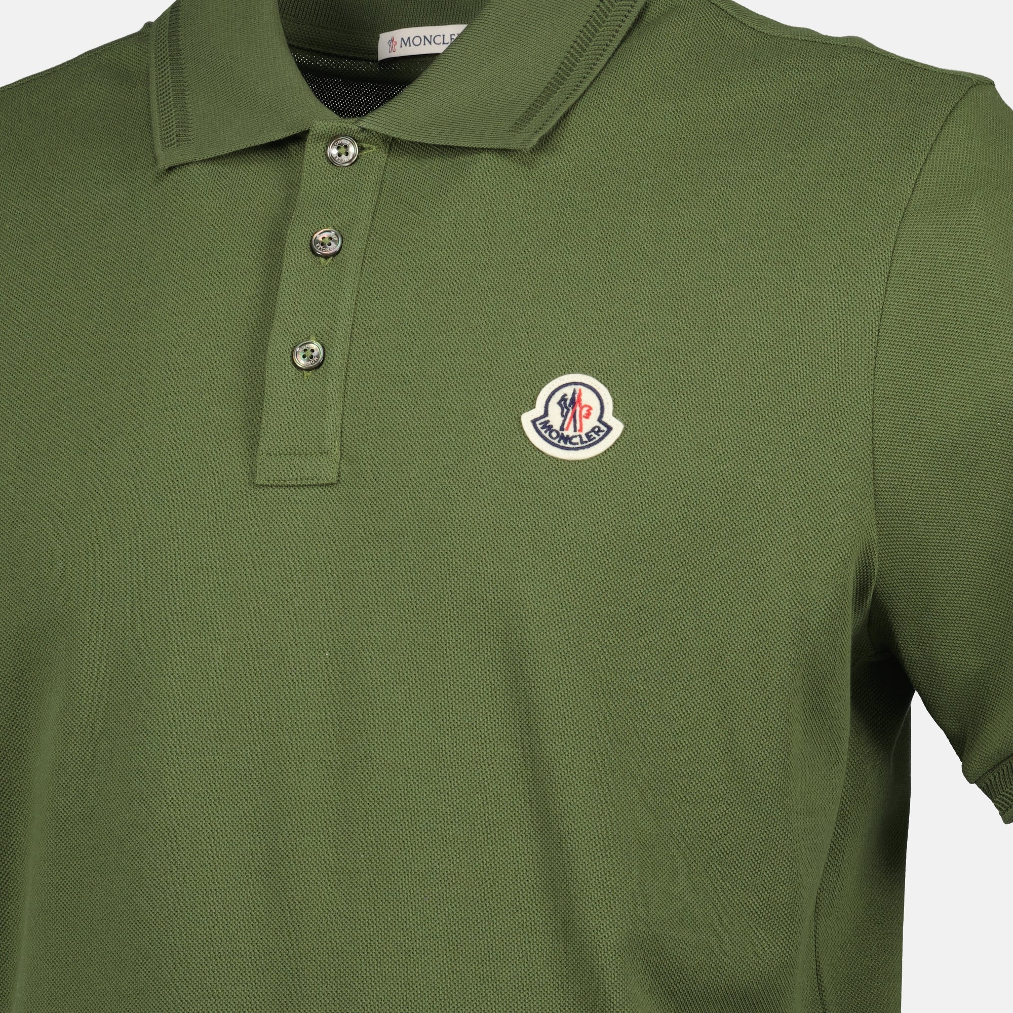 Polos Piqué Cotton Polo Moncler Green Men