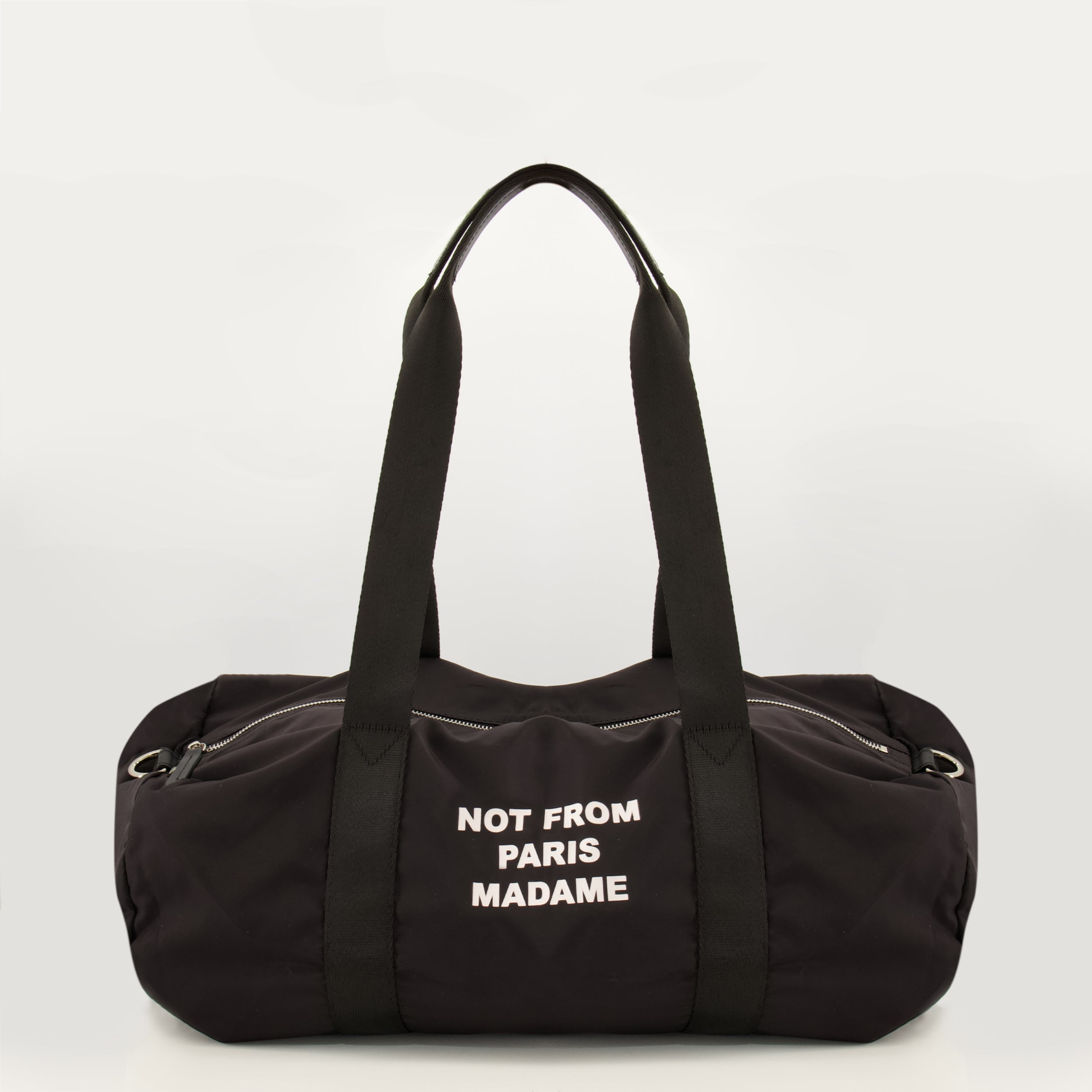 Sacs de sport et voyage Bolsa de Deporte Slogan en Nylon Negro Drole De Monsieur Noir Homme