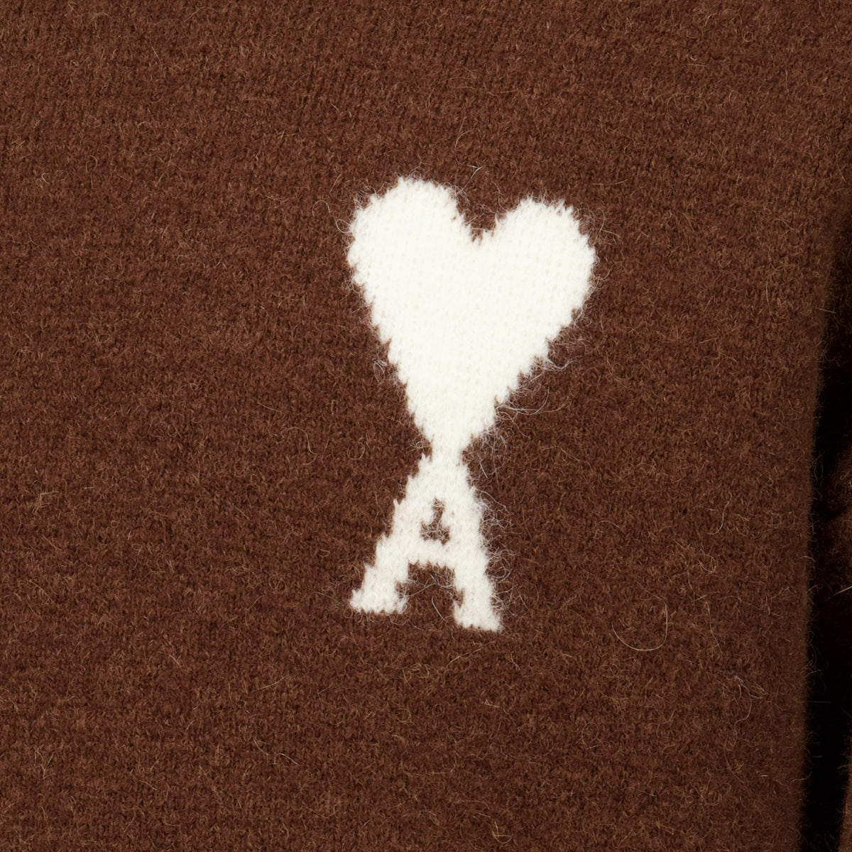 Maille Pull AMI de coeur marron Ami PARIS Marron Unisexe