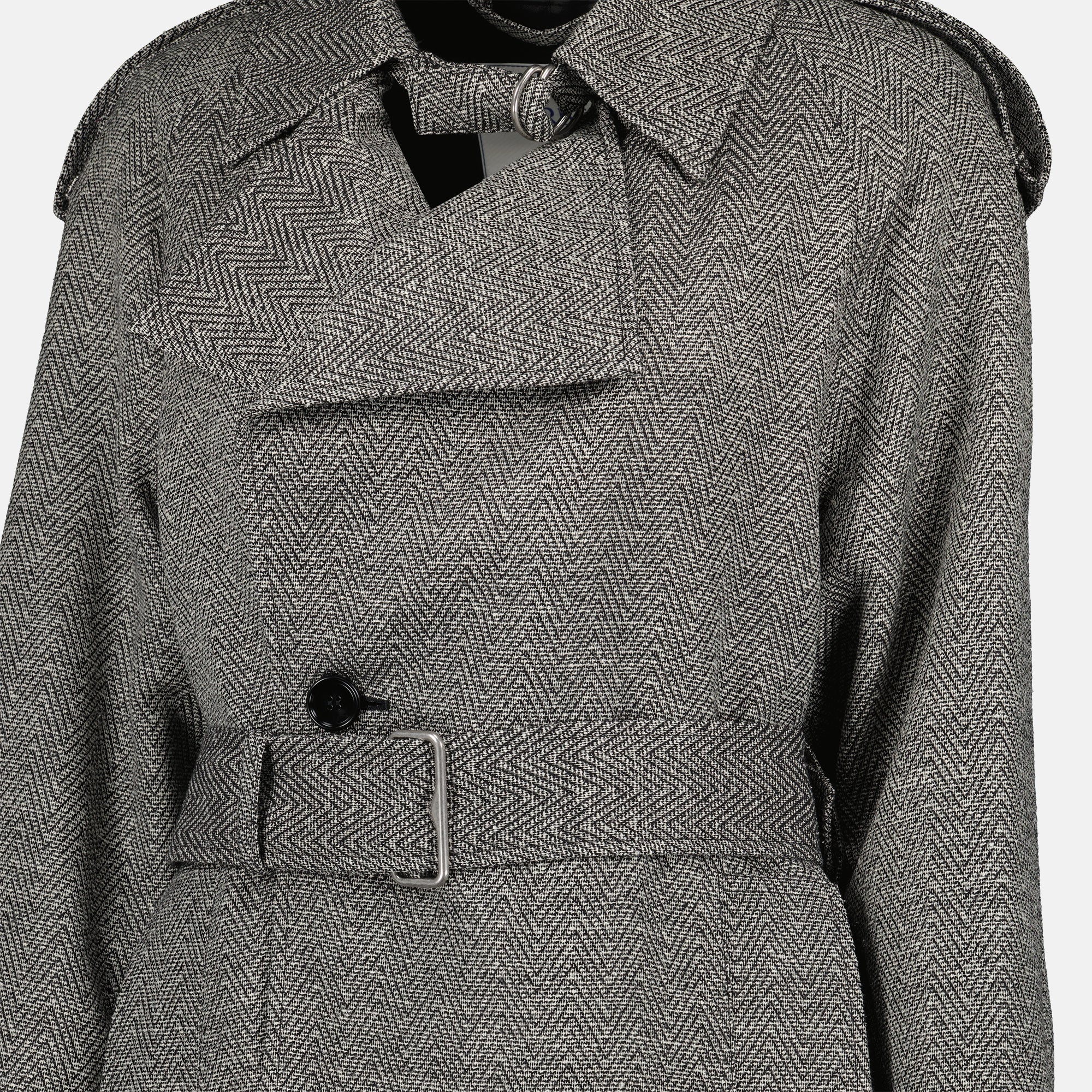 Mäntel Woll- und Seiden-Trenchcoat Burberry Grau Femme