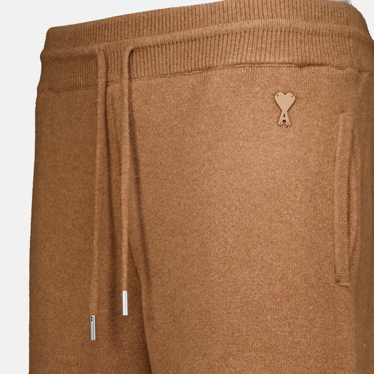 Pantalons Jogging marron en laine Ami PARIS Marron Unisexe