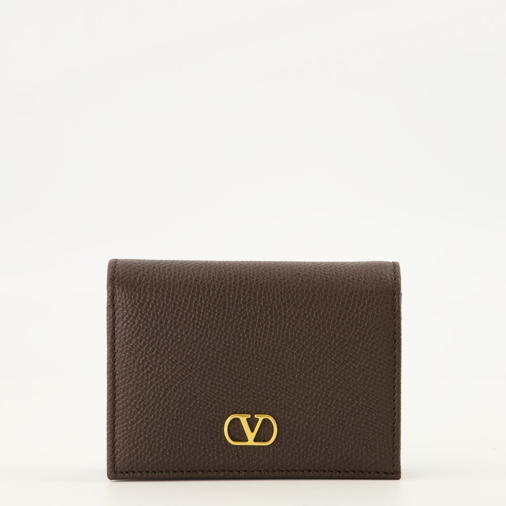 Petite maroquinerie Portefeuilles VLogo en cuir marron Valentino Garavani Marron Femme