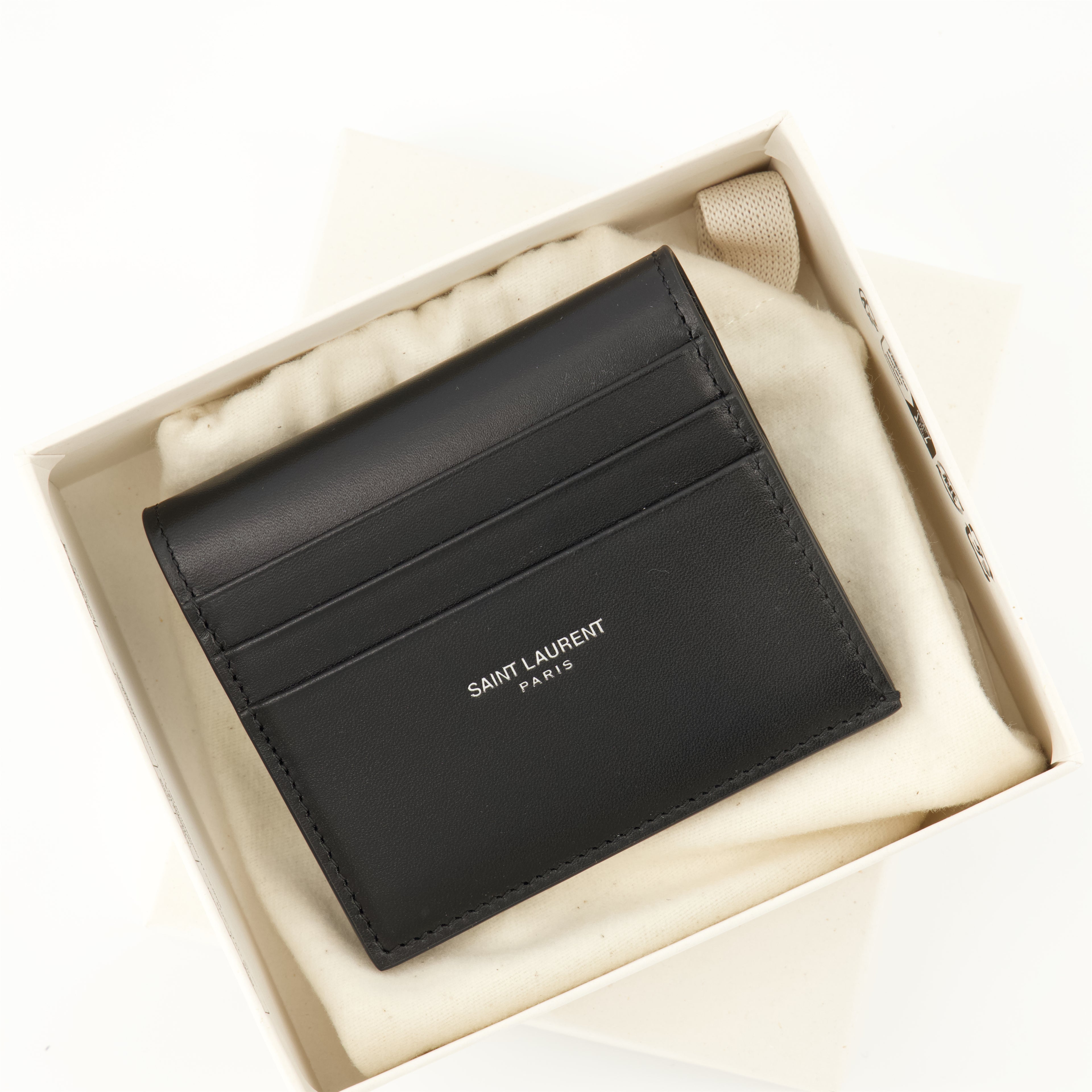 Small leather goods Reversible Cardholder Saint Laurent Black Homme