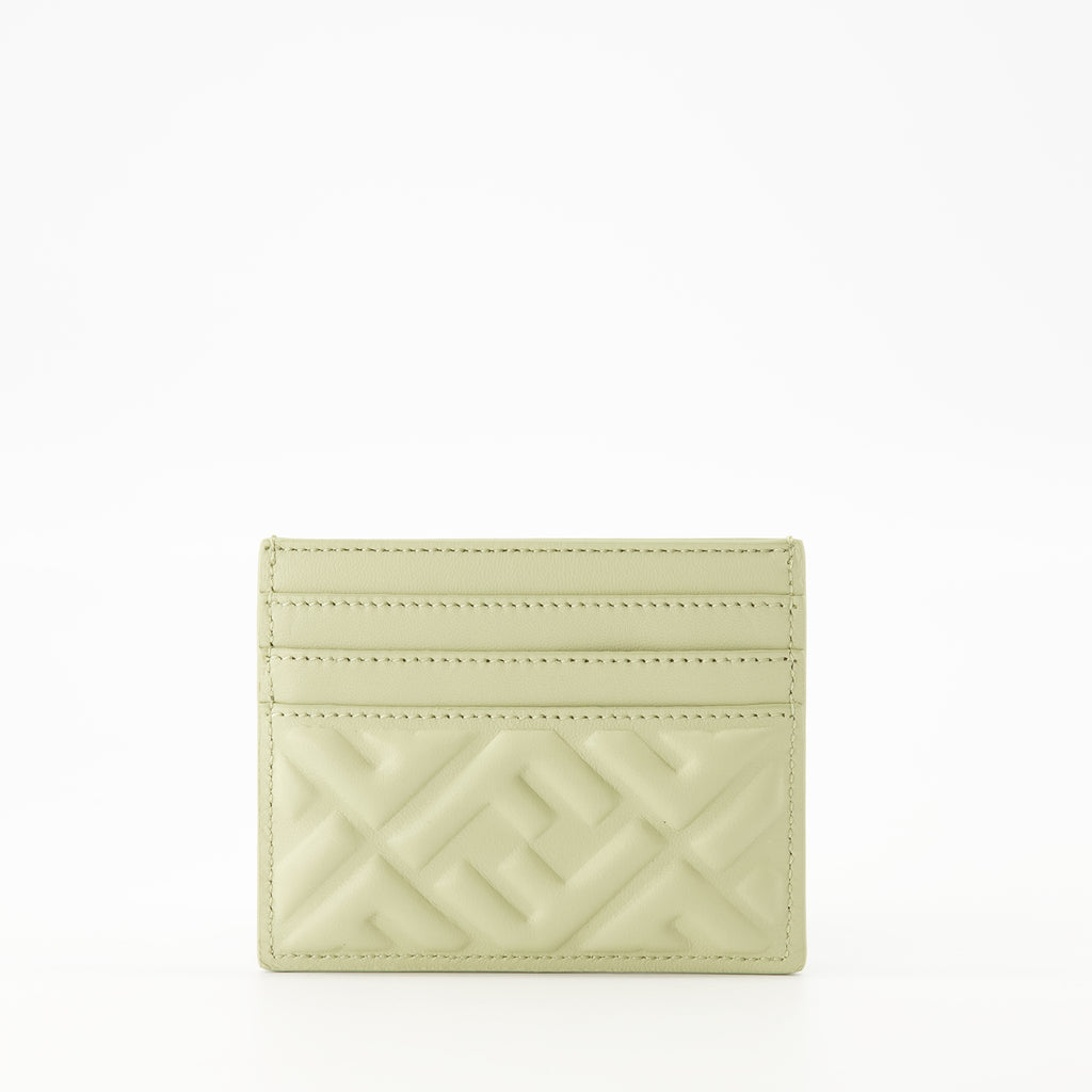 Small leather goods Porte-cartes Baguette Fendi Green Femme