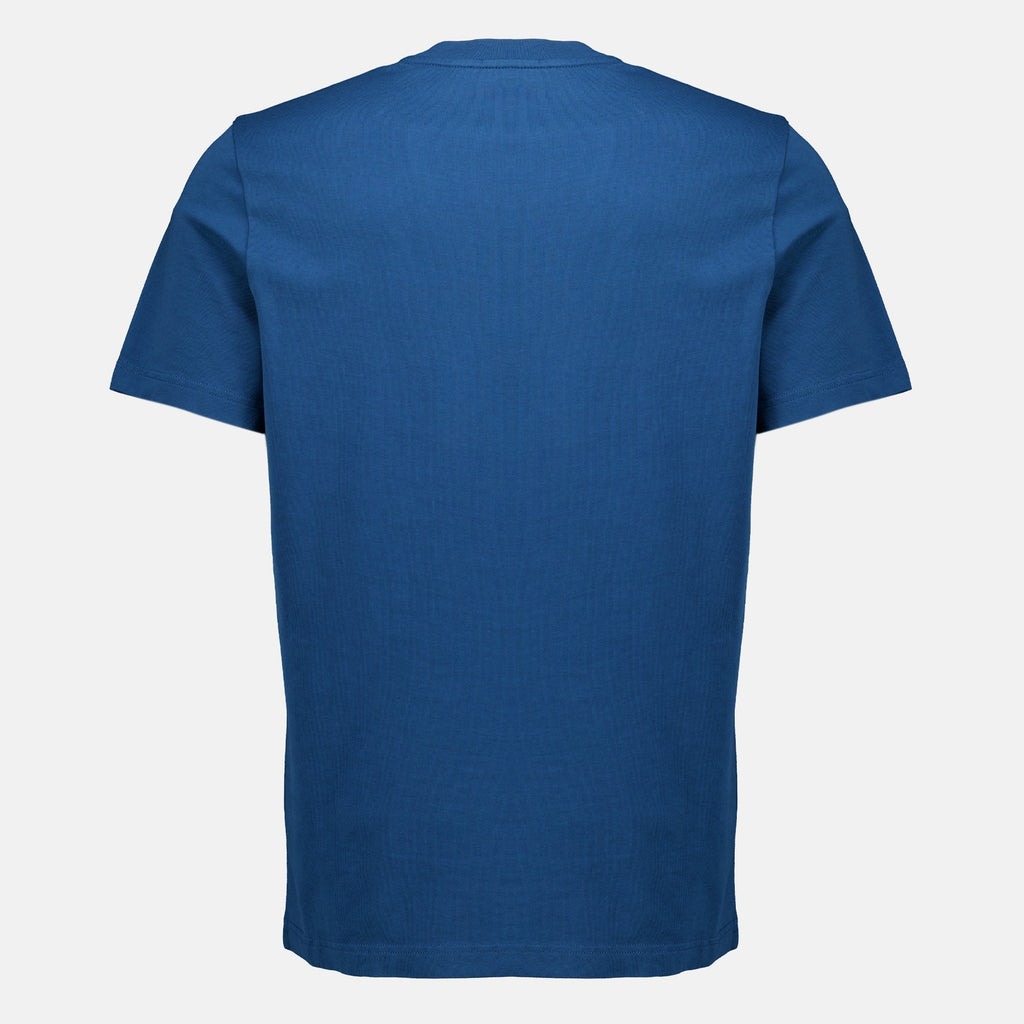 T-shirts T-shirt en coton à logo bleu Moncler Bleu Homme