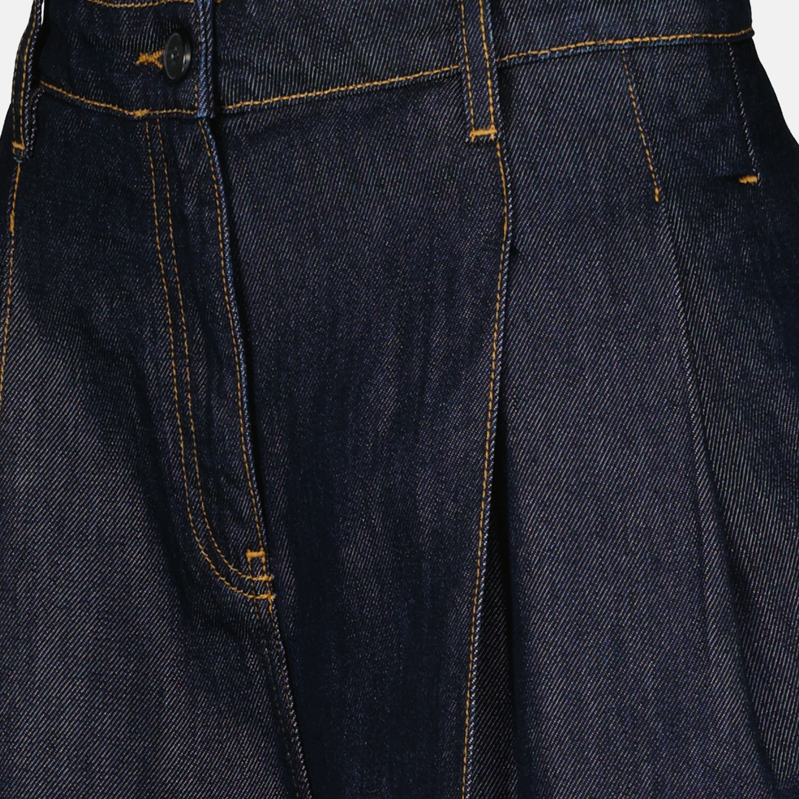 Pantalons Calças de Denim Satinado Azul Largo Iro Bleu foncé Femme