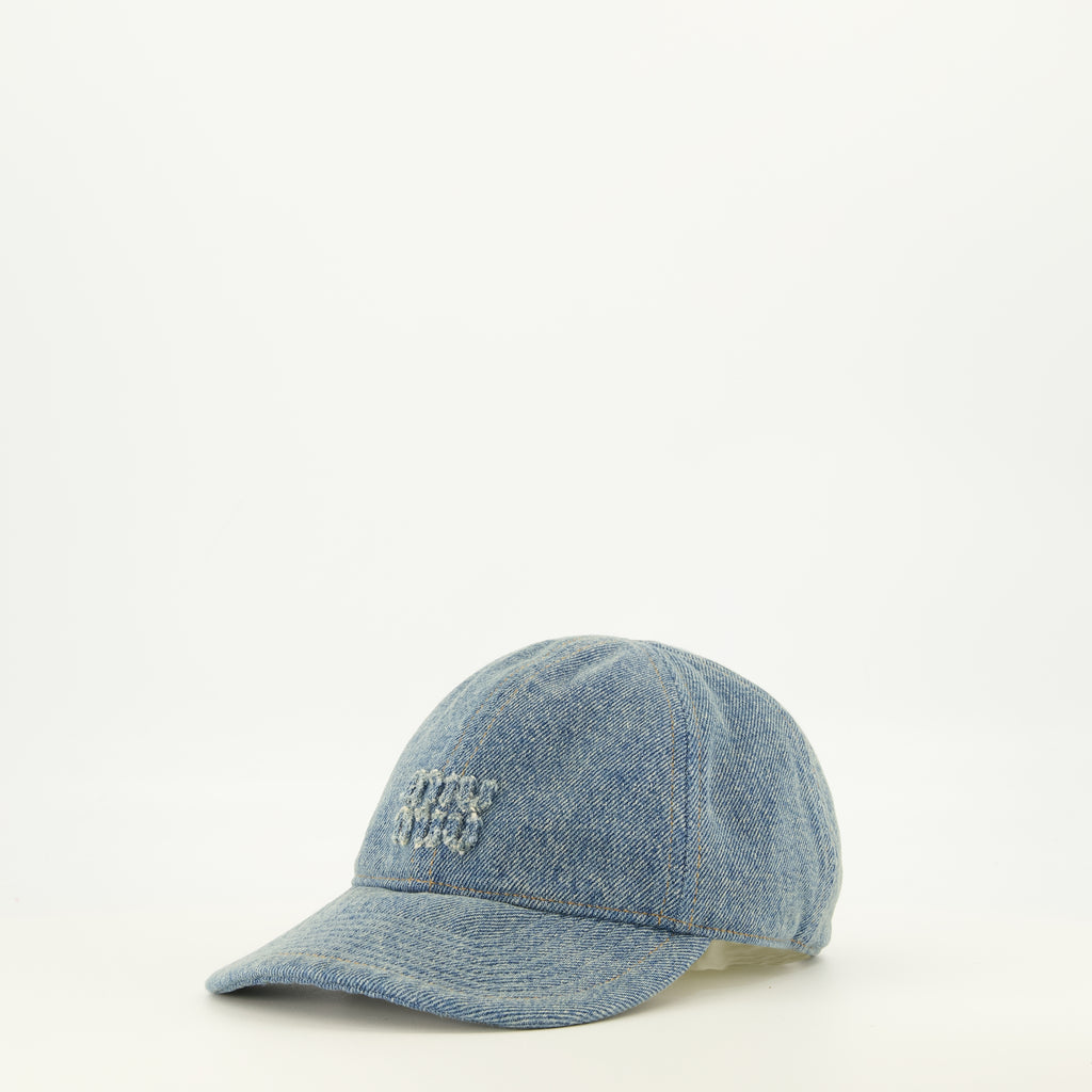 Chapeaux, casquettes et bonnets Denim-Kappe Miu Miu Bleu Femme