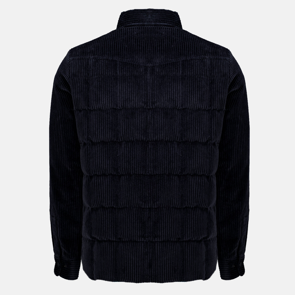 Vestes Marineblaue Corduroy-Übershirt Moncler Grenoble Bleu foncé Homme