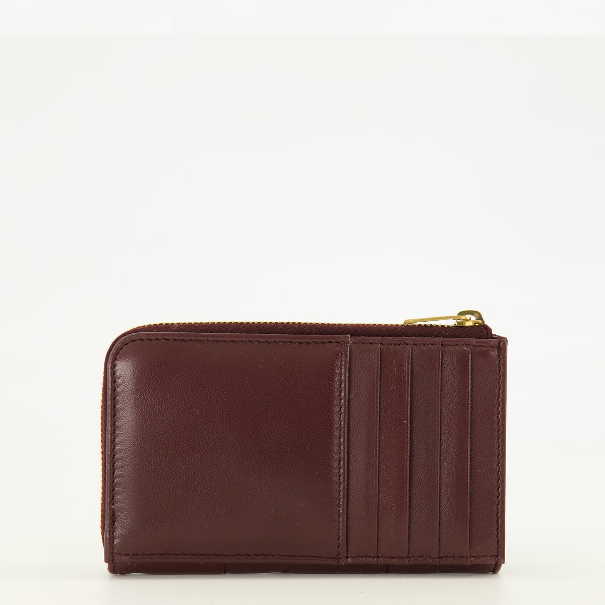Petite maroquinerie Porte-cartes Jamie zippé bordeaux Saint Laurent Bordeaux Femme
