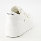 スニーカー ダウンタウン プラットフォーム スニーカー Prada 白 Femme