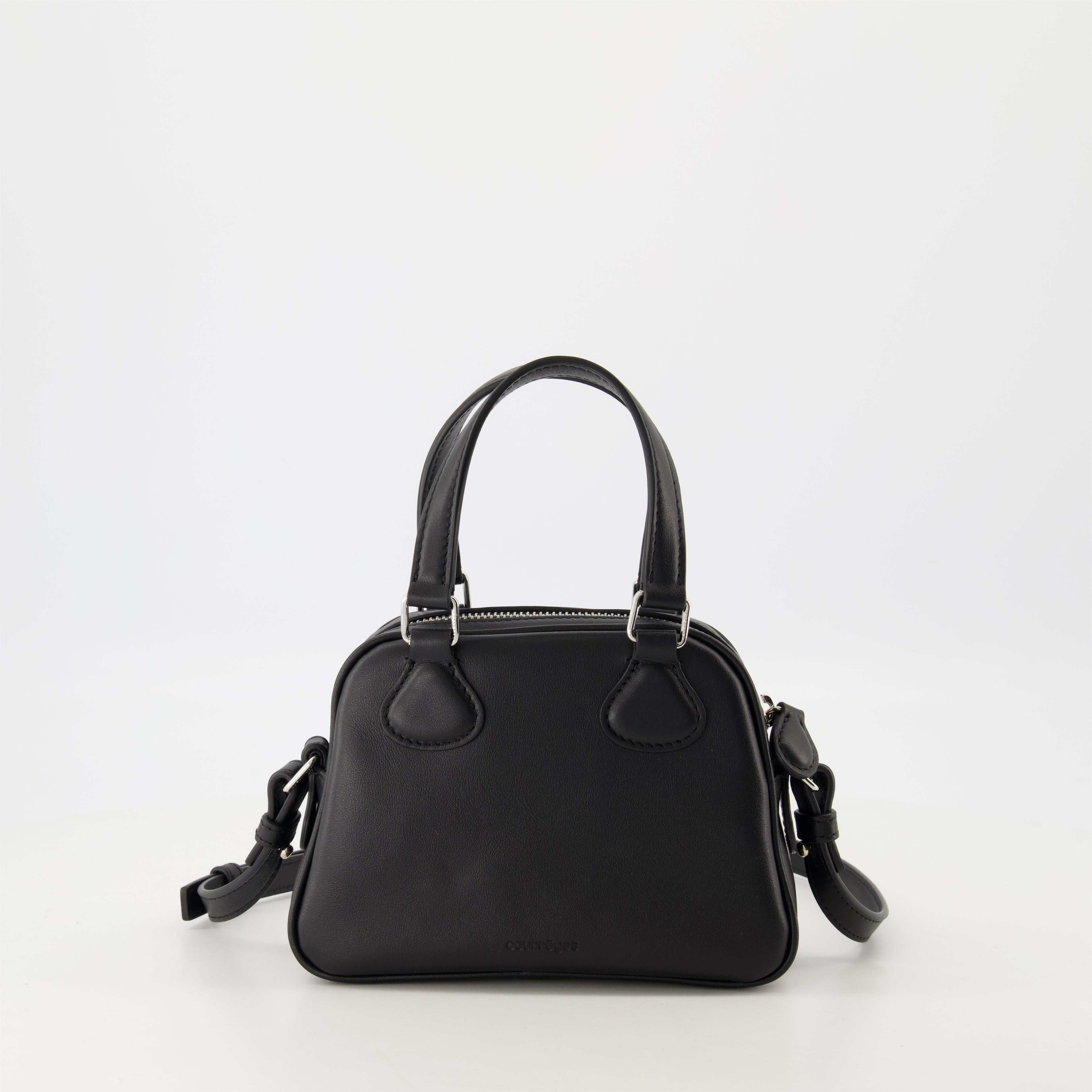 Sacs à main et épaule Mini sac bowling Réédition Courrèges Noir Unisexe